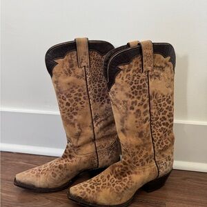 Leopard Print Western Boots